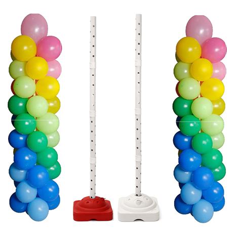 Premium White Plastic Balloon Pillar Holders. . Balloon pillar stand